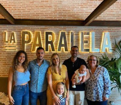 Pablo Sarabia with his family